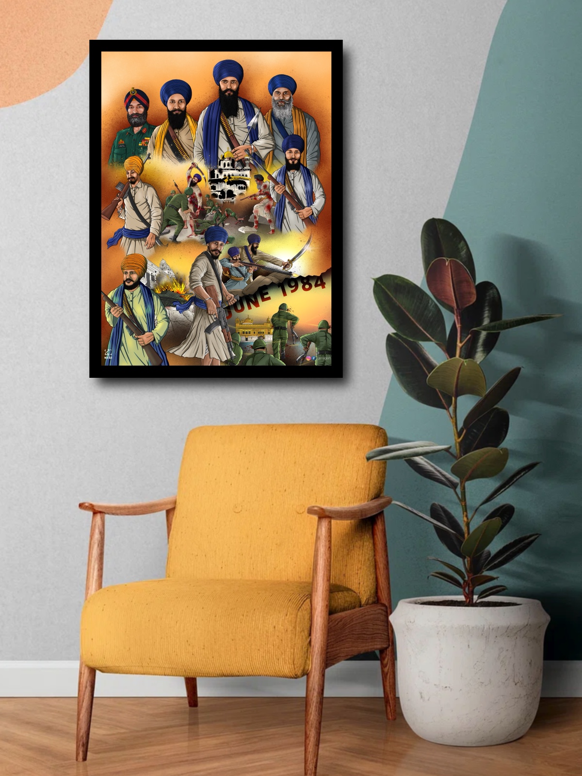 Sikh martyrdom artwork by GS Nagi