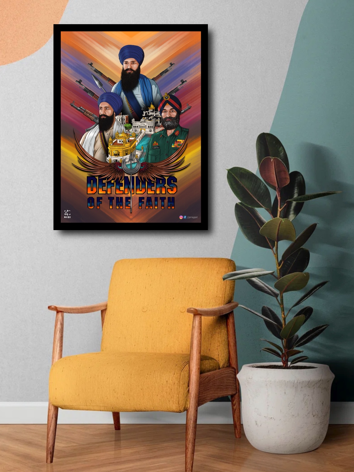 Sikh religious artwork by GS Nagi