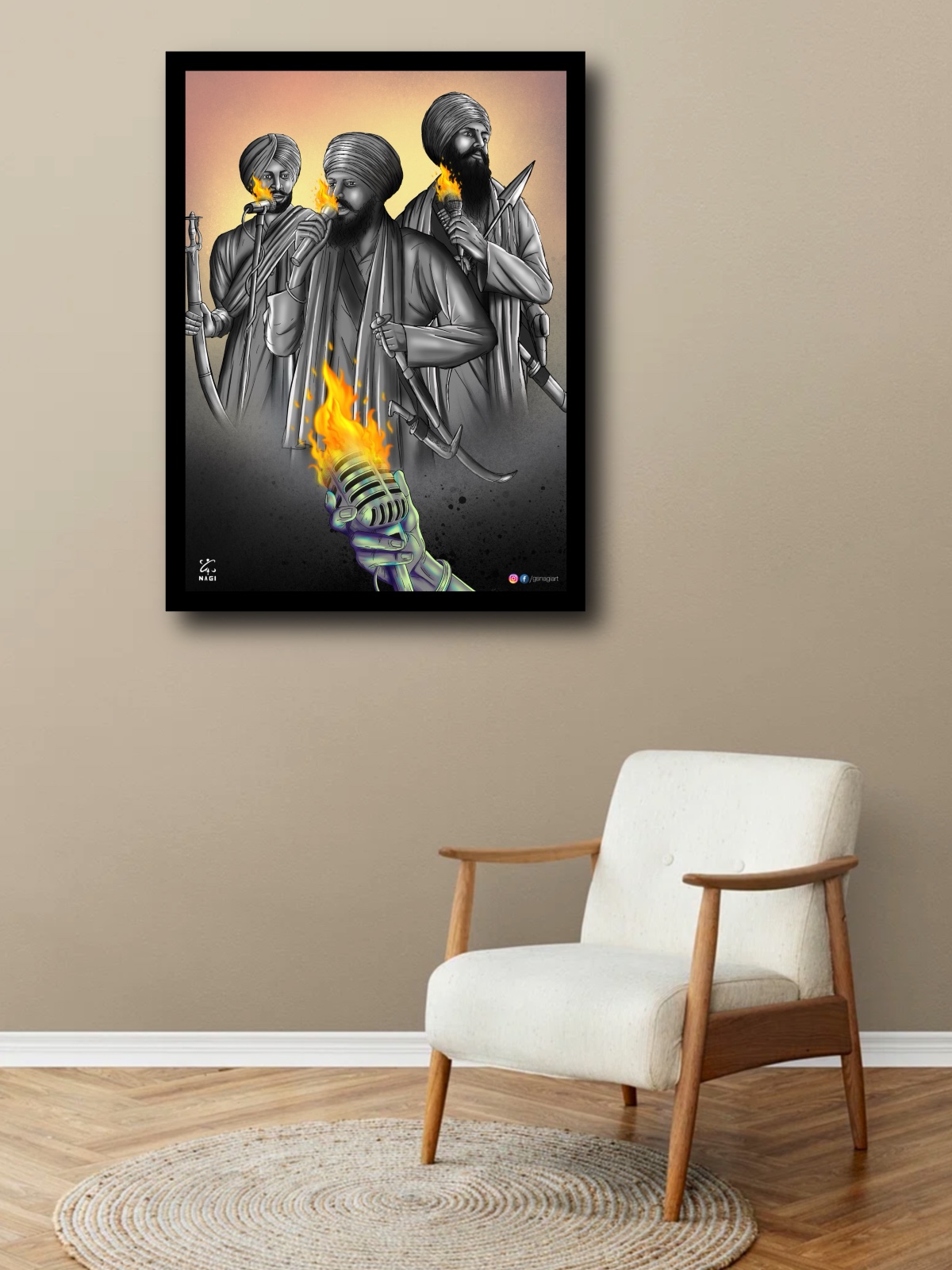 Sikh Guru artwork by GS Nagi
